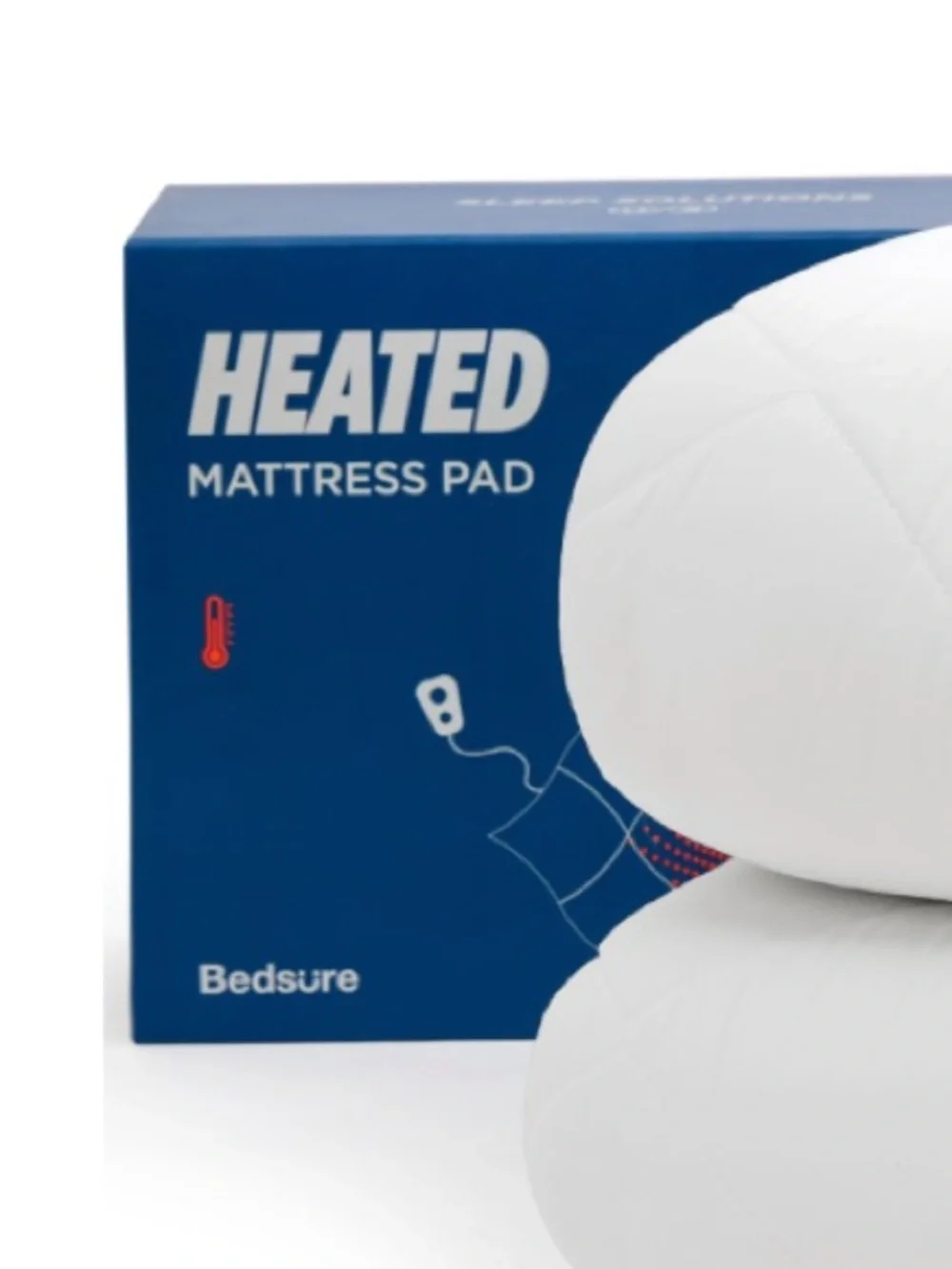 Heated Mattress Pad Dual Remotes White KING